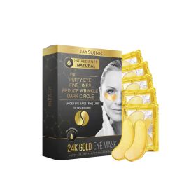 Jaysuing 24k Gold Eye Mask Fades Fine Lines, Dark Circles, Hydrates & Firms Eye Masks (Option: 1PCS)