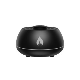 1pc Volcano Humidifier 130ml Portable-Noiseless Aroma Diffuser For Home Flame Air Humidifier (Color: Black)