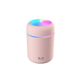 Portable Humidifiers 300ML/10.15OZ; USB Desktop Humidifier; Cool Mist Quiet Ultrasonic Aroma Diffuser; For Car; Office; Bedroom (Color: PINK)