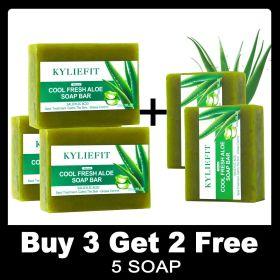 Degreaser Soaps Fresh Limon Aloe Vera Cleansing Acne Treatment Bath Handmade Soap, Brightening Moisturizer Body Scrubs (Color: Buy 3 Get 2 Free)