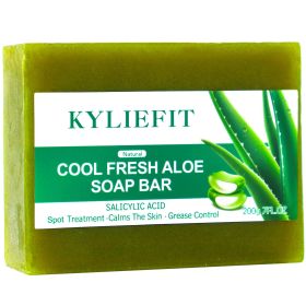 Degreaser Soaps Fresh Limon Aloe Vera Cleansing Acne Treatment Bath Handmade Soap, Brightening Moisturizer Body Scrubs (Color: pack of 1)