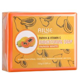 AILKE Papaya Handmade Cleaning Soap, Smooth,Soften Skin,Oil Control,Women's Daily Bathing, Moisturizing And Brightening Bar (Smell: Pack of 1)