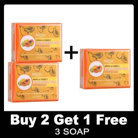 AILKE Papaya Handmade Cleaning Soap, Smooth,Soften Skin,Oil Control,Women's Daily Bathing, Moisturizing And Brightening Bar (Smell: BUY 2 GET 1 FREE)