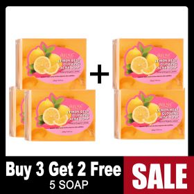 AILKE Lemon Soap, Brightening Bar, Reduce Black Spots, Gentle Clean, Oil Control, Suitable for Face and Body (Smell: BUY 3 GET 2 FREE)